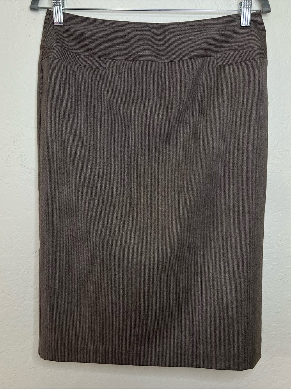 Vintage Talbots Women's Size 6 Brown Tweed Pencil Skirt Wool Blend Midi Length‎